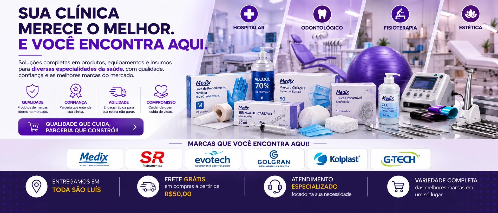 Sua clínica merece o melhor, e você encontra na Gran Farma