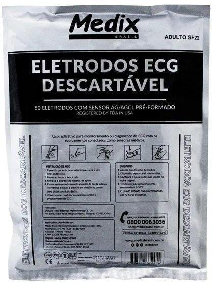 ELETRODOS SF22 35X40MM ADULTO MEDIX
