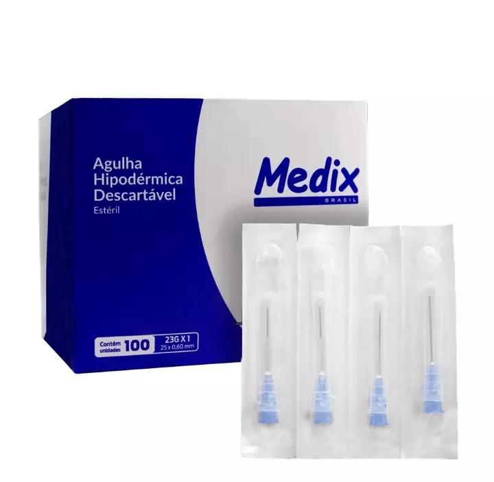 AGULHA 25X0,60MM 100 UM MEDIX