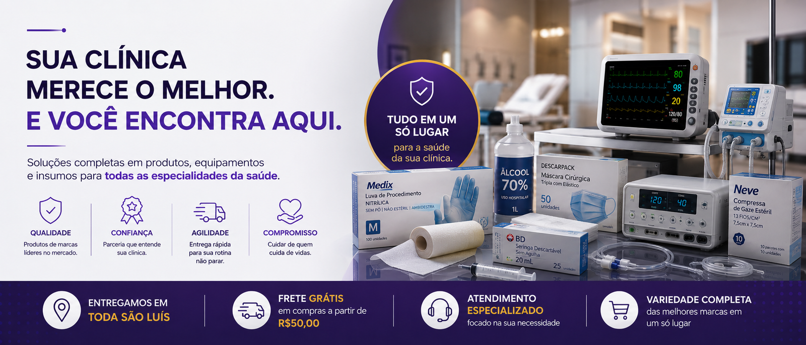 Sua clínica merece o melhor, e você encontra na Gran Farma
